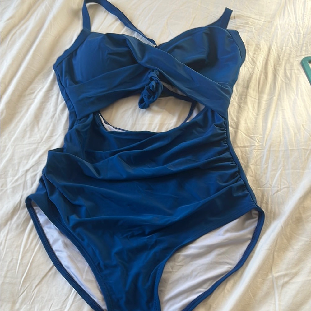 Blue One-Piece Swimsuit